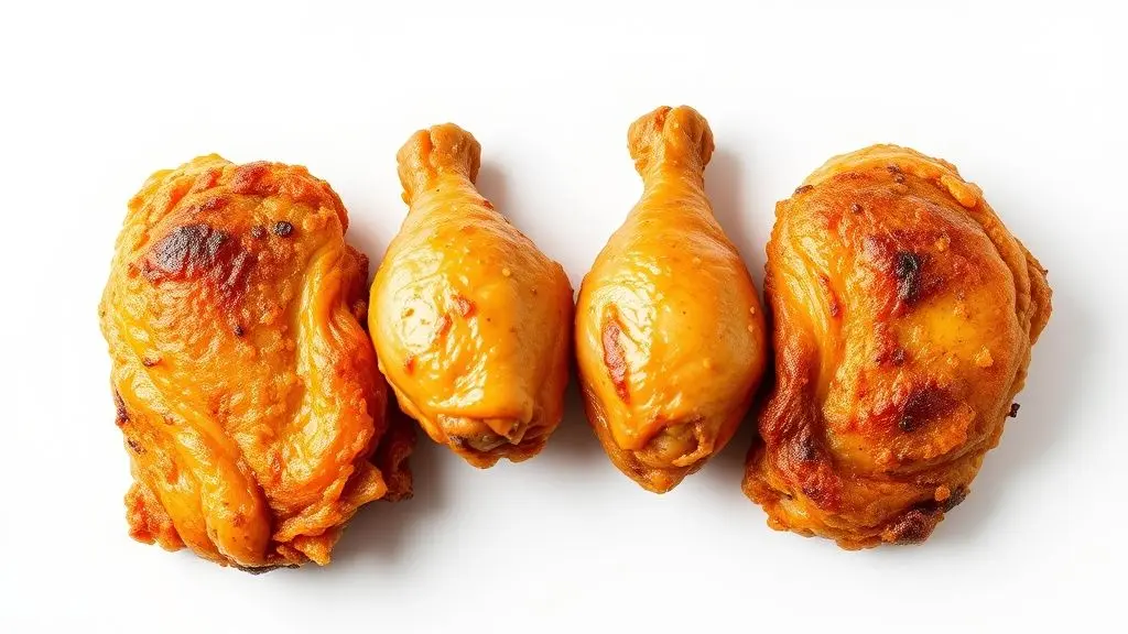 Coxa de frango crocante e suculenta preparada na airfryer de forma saudável sem óleo.