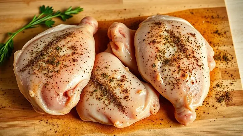 Dicas de tempero em coxas de frango para evitar grudar na airfryer.