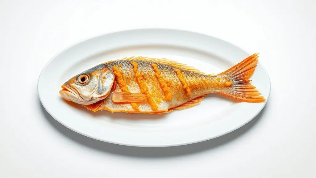 Peixe crocante na air fryer com textura dourada e aparência apetitoso, ideal para refeições rápidas