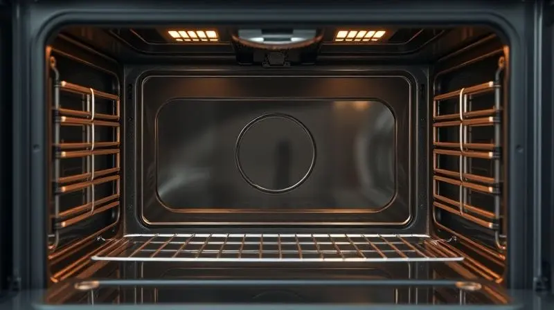 Vista interna do Forno Elétrico Mondial 52L, destacando sua ampla capacidade de 52 litros e o espaço para grandes assados.